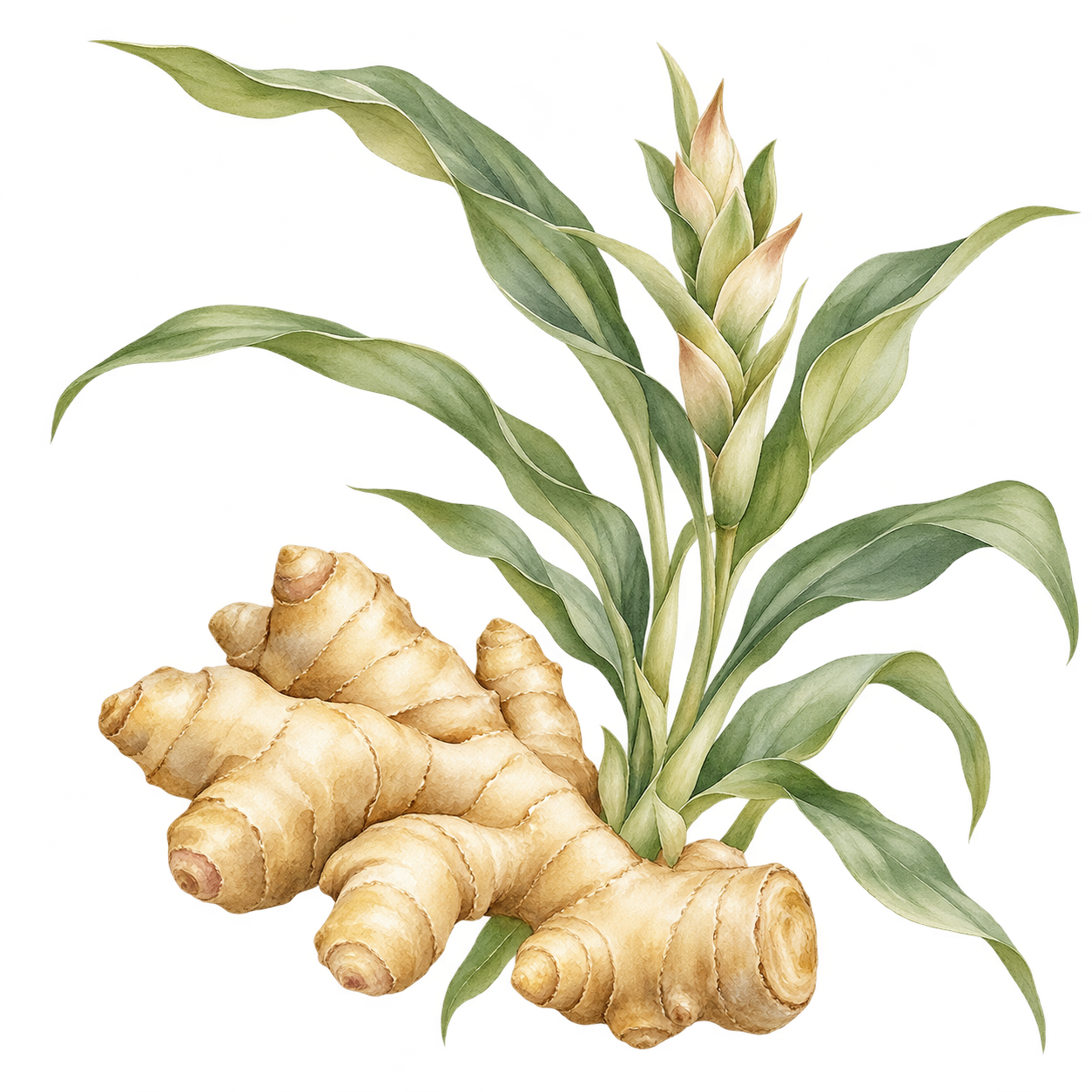 Botanical illustration of Ginger